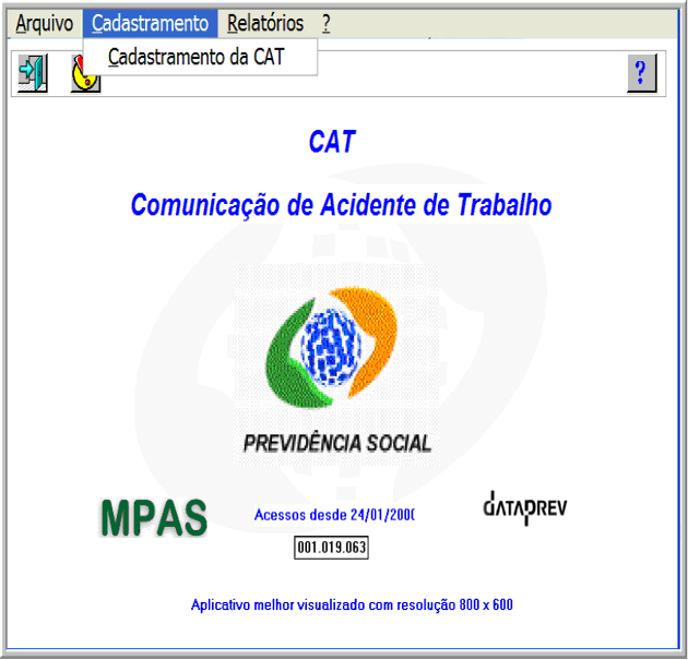 Orientação CAT COMUNICAÇÃO DE ACIDENTE DO TRABALHO Pacont